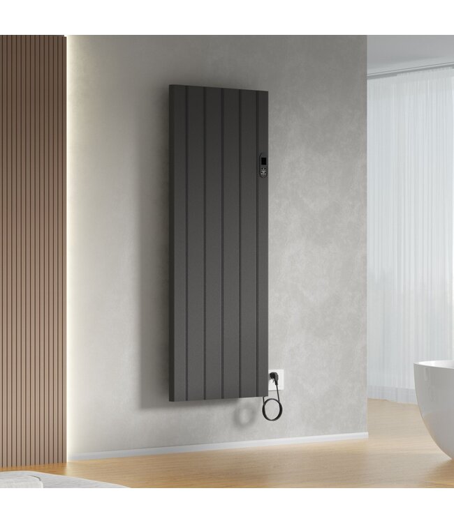 Elektrische Radiator Belrad 160x60cm 2000W WiFi Mat Zwart