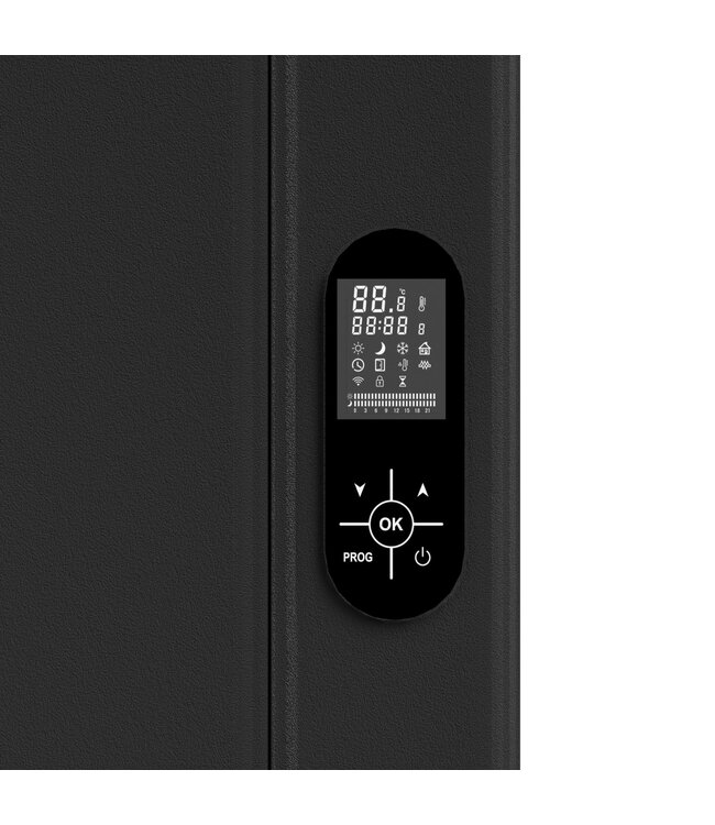 Elektrische Radiator Belrad 160x60cm 2000W WiFi Mat Zwart