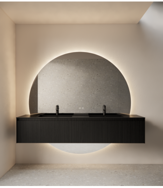 GLISS DESIGN Badkamerspiegel Rond Lios 140cm met Dimbaar LED verlichting en verwarming