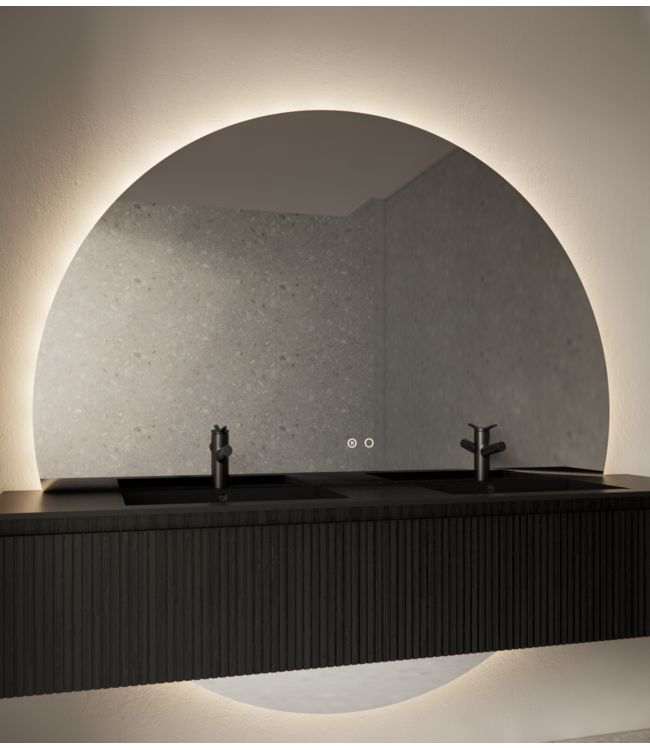 Badkamerspiegel Rond Lios 150cm met Dimbaar LED verlichting en verwarming
