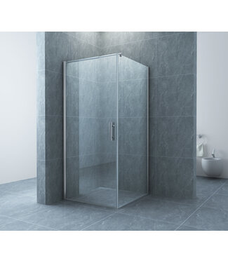 Wiesbaden Douchecabine Cerra Eco 100x80 cm | 6mm Nano Glas Chroom