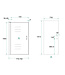 Douchecabine Cerra Eco 80x80 cm | 6mm Nano Glas Chroom