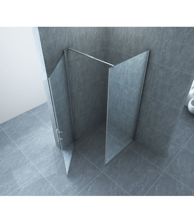 Douchecabine Cerra Eco 80x90 cm | 6mm Nano Glas Chroom