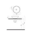 New ART Waskom – Glans Wit – 42x11cm Keramische Opzet Wastafel