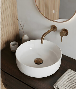 Wiesbaden Waskom Colosso Rond 36x12 cm keramiek glans wit