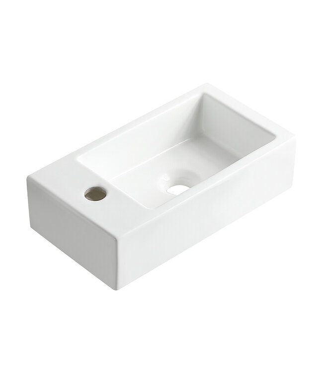 Toilet Fontein Wiesbaden Rhea Wit Rechts 40x22x11 cm - Keramiek