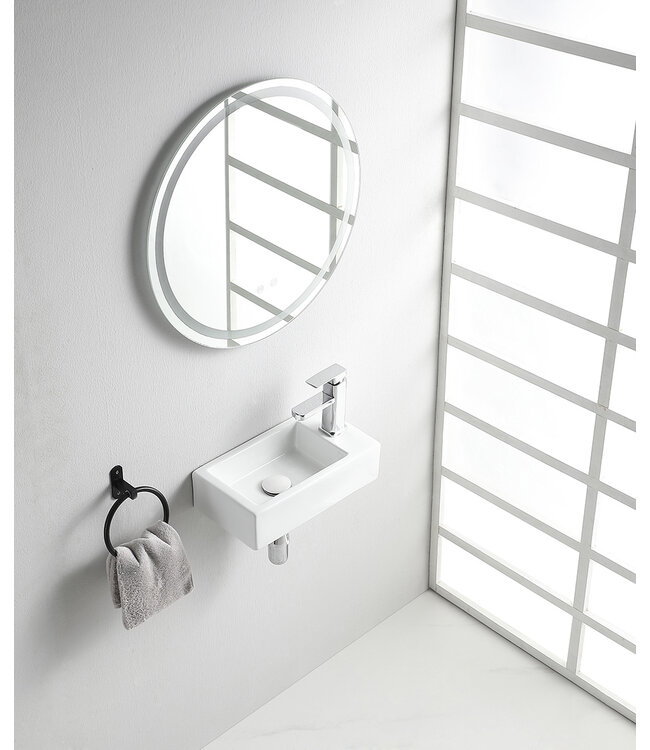 Toilet Fontein Wiesbaden Rhea Wit Rechts 40x22x11 cm - Keramiek