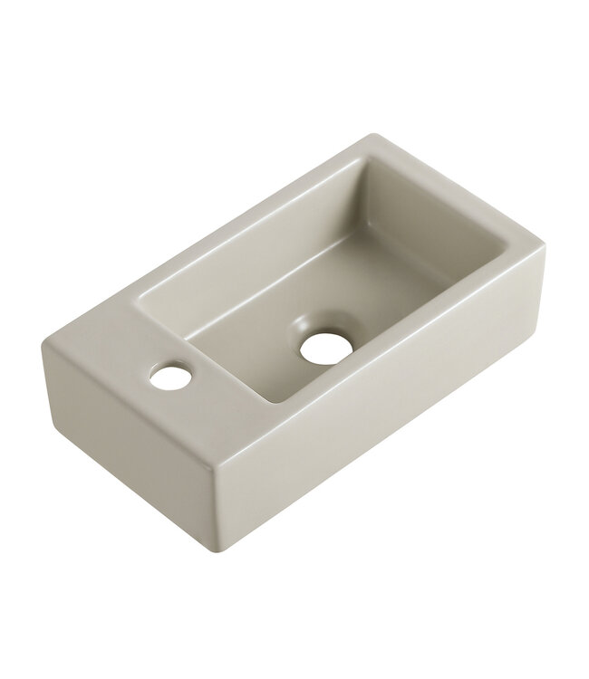 Toilet Fontein Wiesbaden Rhea Beige Rechts 40x22x11 cm - Keramiek