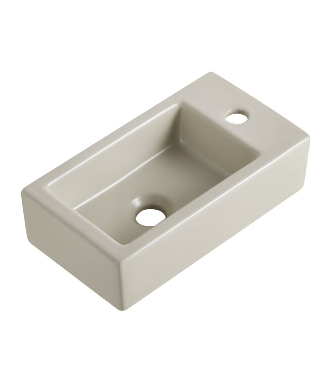 Toilet Fontein Wiesbaden Rhea Beige Links 40x22x11 cm - Keramiek