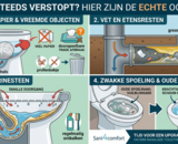 Toilet steeds verstopt? Oorzaken | Sani4comfort