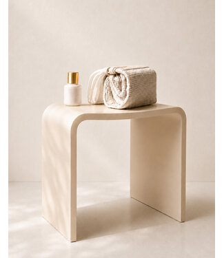 Wiesbaden Douchekruk Zita Beige 40x30x42 solid surface