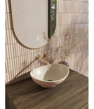 Wiesbaden Wiesbaden Waskom Ovaal Barco Beige keramiek 40x33x14cm - 32.1412