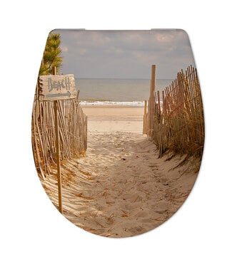 Wiesbaden Toiletzitting Cedo Multi – Wc-bril met Beach path Bedrukking & Softclose