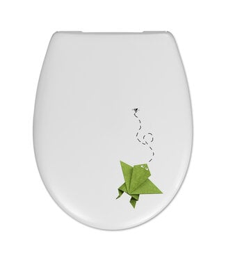 Wiesbaden Toiletzitting Cedo Multi – Wc-bril met Frog en flies Bedrukking & Softclose