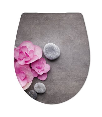 Wiesbaden Toiletzitting Cedo Multi – Wc-bril met Orchid en stones Bedrukking & Softclose