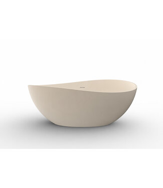 Wiesbaden Vrijstaande Bad Waive Ovaal Beige 160x95x60cm - Solid surface - 36.4006