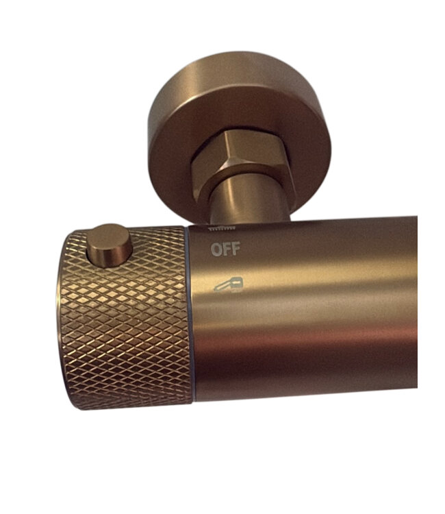 Regendoucheset Opbouw Grip Geborsteld Brons Koper 30cm hoofddouche