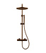 Regendoucheset Opbouw Grip Geborsteld Brons Koper 30cm hoofddouche