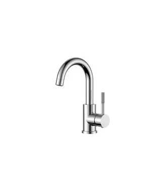 DutchLine Wastafelkraan S-Grip Chroom - Cold-Start - Draaibare uitloop