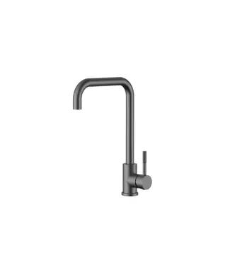DutchLine Keukenkraan S-Grip Square Gunmetal - Cold-Start & PVD - Draaibare uitloop