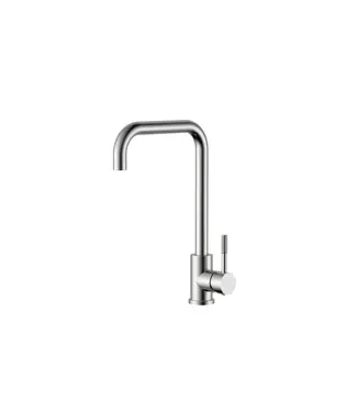 DutchLine Keukenkraan S-Grip Square Geborsteld Staal / RVS - Cold-Start - Draaibare uitloop