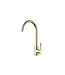 Keukenkraan S-Grip Geborsteld Messing / Goud - Cold-Start & PVD - Draaibare uitloop