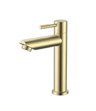 DutchLine Fonteinkraan DutchLine S-Grip Geborsteld Messing / Goud PVD | Compacte Toiletkraan