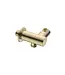 DutchLine Handdouchehouder kantelbaar S-Grip Geborsteld Messing (Goud) (PVD)- Wandaansluitbocht