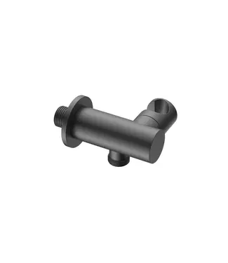 DutchLine Handdouchehouder kantelbaar S-Grip Gunmetal (PVD)- Wandaansluitbocht