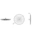 Douchekop Regendouche Grip Geborsteld Messing (Goud) 30cm - Messing PVD-Gecoat
