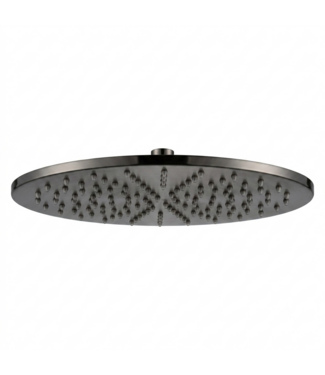 DutchLine Douchekop Regendouche Grip Gunmetal 20cm - Messing PVD-Gecoat