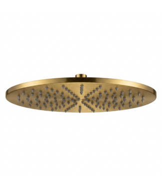 DutchLine Douchekop Regendouche Grip Geborsteld Messing (Goud) 20cm - Messing PVD-Gecoat