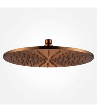 DutchLine Douchekop Regendouche Grip Geborsteld Brons Koper 20cm - Messing PVD-Gecoat