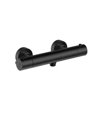 Wiesbaden Thermostaatkraan Douche Mat Zwart (PVD) - Dutchline S-Line Douchemengkraan 15-HOH - Copy