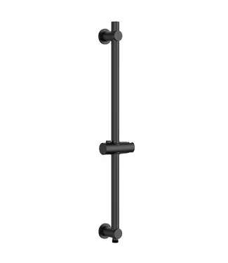 DutchLine Glijstang Douche met wateraansluiting 75cm Mat Zwart - PVD-Gecoat