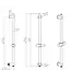 Glijstang Douche met wateraansluiting 75cm Geborsteld Messing Goud - PVD-Gecoat