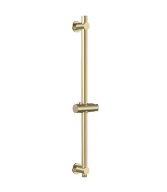 DutchLine Glijstang Douche met wateraansluiting 75cm Geborsteld Messing Goud - PVD-Gecoat