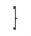 Luxe Glijstang Douche met wateraansluiting 75cm Mat Zwart - PVD-Gecoat
