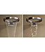 Hoofddouche Tropical Mat Zwart met Waterval & Regendouche - incl. Inbouwbox | 36 cm