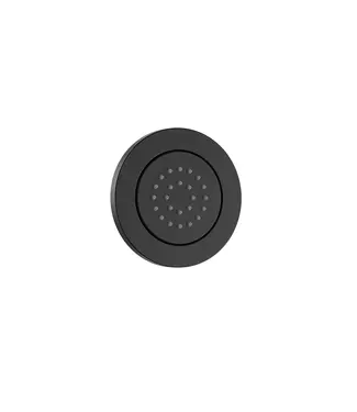 DutchLine Inbouw Massage Jet Mat Zwart Rond 12cm | Luxe Spa Douche