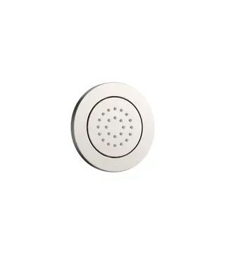 DutchLine Inbouw Massage Jet Geborsteld Staal / RVS Rond 12cm | Luxe Spa Douche