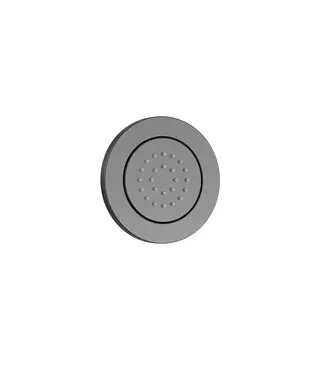 DutchLine Inbouw Massage Jet Gunmetal (PVD) Rond 12cm | Luxe Spa Douche