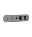 DutchLine Afbouwdeel Push Gunmetal (PVD) tbv 3-weg Inbouw Thermostaat Douche