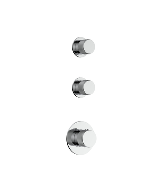 DutchLine Inbouw Thermostaatkraan Douche Grip 3-wegs Chroom | Afbouwdeel