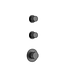 DutchLine Inbouw Thermostaatkraan Douche Grip 3-wegs Gunmetal | Afbouwdeel