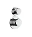 DutchLine Inbouw thermostaatkraan DutchLine Grip Chroom - 2-weg Afbouwdeel