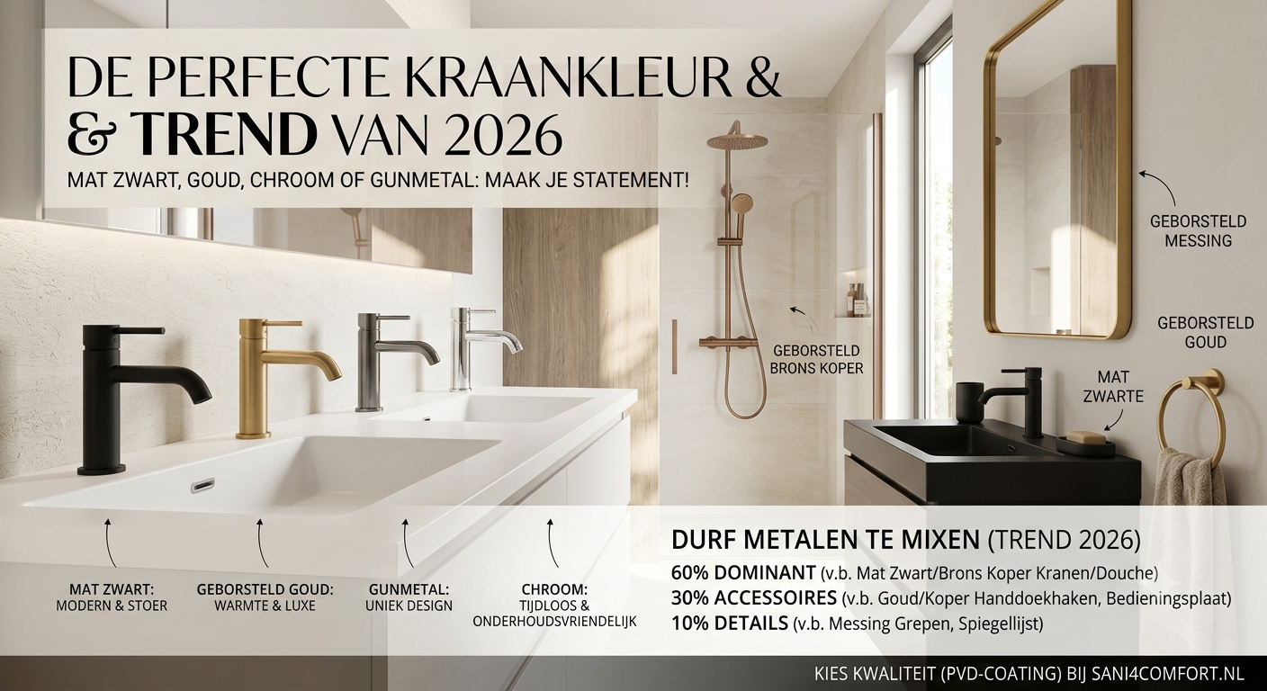 Welke kraankleur kiezen? Trends | Sani4comfort