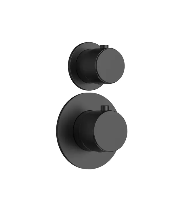 Regendoucheset Inbouw Grip Mat Zwart (PVD) Muur - 20cm regendouche