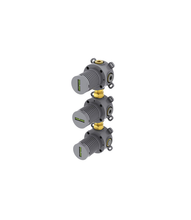 Inbouwthermostaat Caral Compleet Geborsteld Messing - 30cm Douche (PVD)