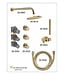 Inbouwthermostaat Caral Compleet Geborsteld Messing - 30cm Douche (PVD)